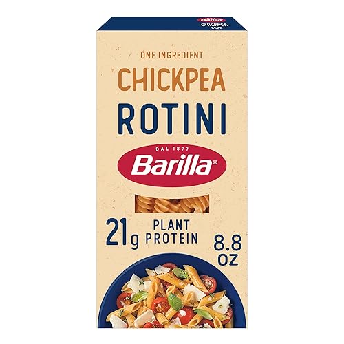 Barilla Chickpea Rotini Pasta, 8.8 oz - Vegan, Gluten Free, Non GMO & Kosher - Made with Plant Based Protein