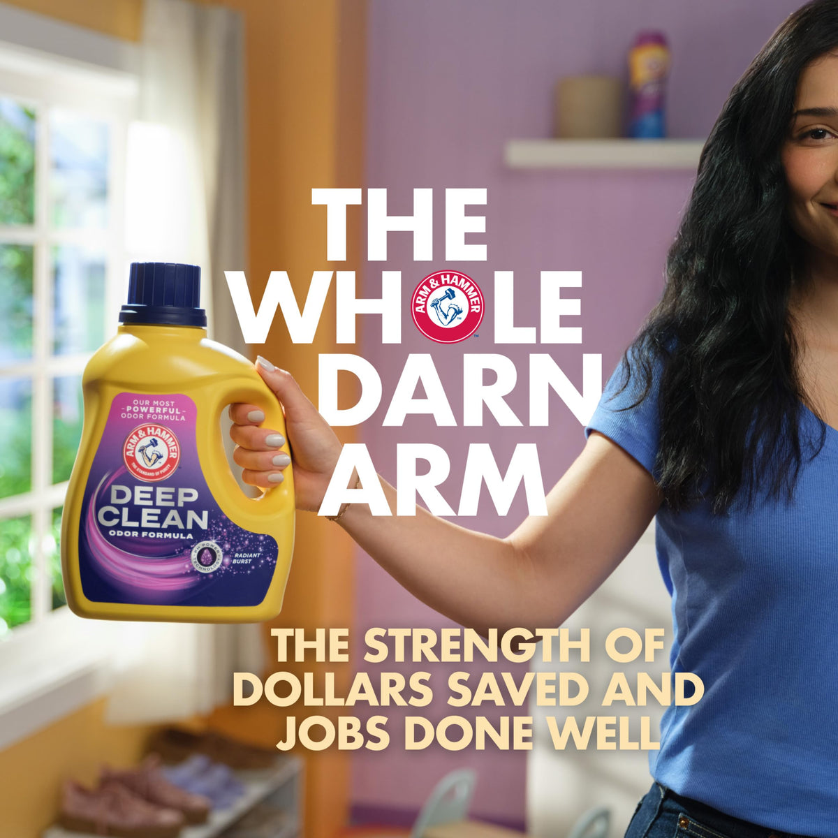 ARM & HAMMER Plus OxiClean Max Force Deep Clean Stain Formula Liquid Laundry Detergent, Sparkling Clean Scent, 150 Fl Oz, 100 Loads