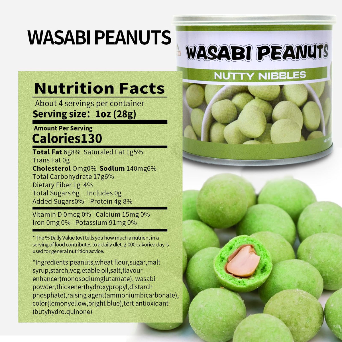 Apexy Roast Peanuts Snack Pack of 3 (Wasabi Peanuts)