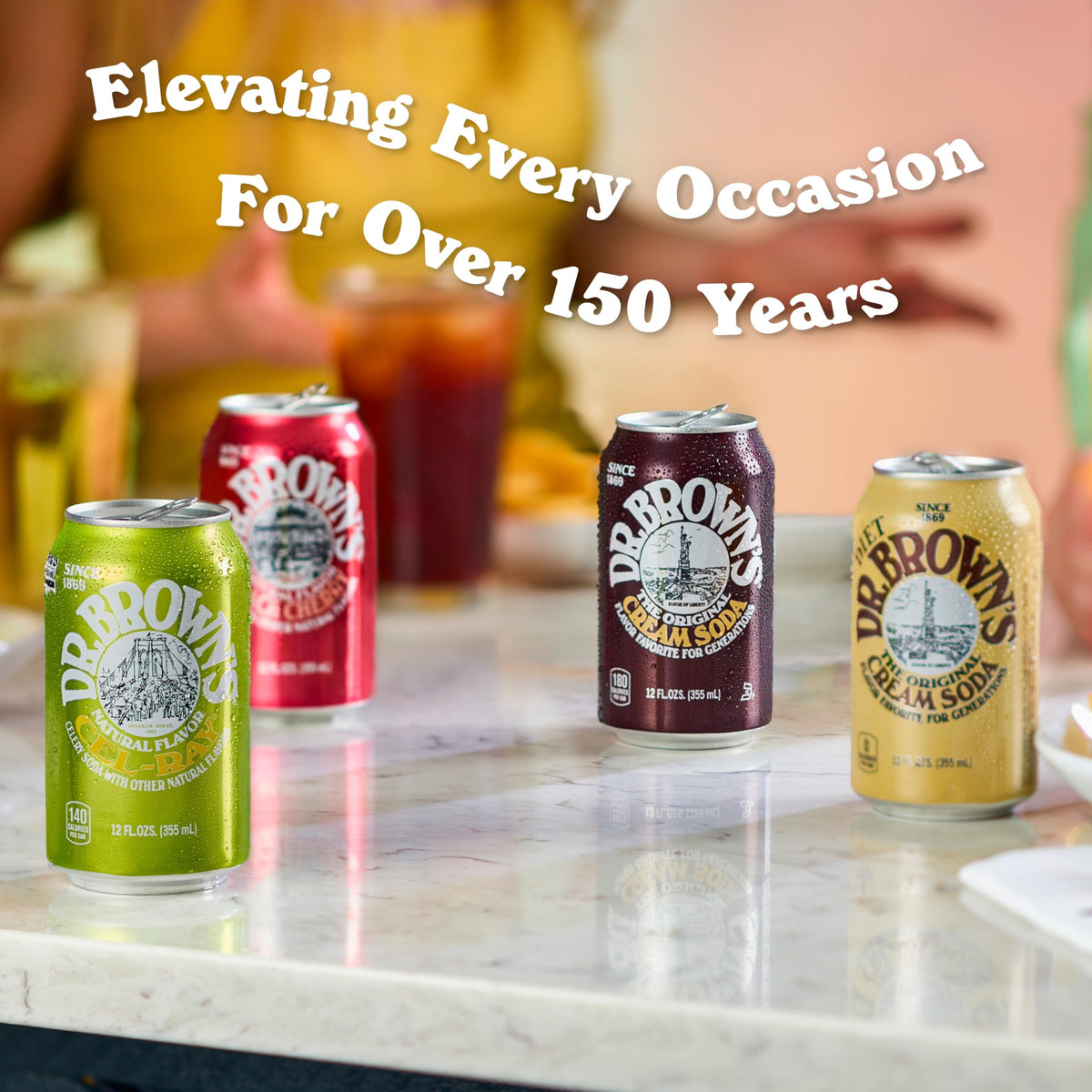 Dr. Brown's Cel-Ray Soda - A New York Original Celery Soda - 24 Cans of Refreshing, Kosher, Gourmet Soda Pop - Craft Celery Soda - 24 x 12 oz Cans