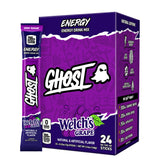 GHOST Sugar-Free Energy Drink Packets, Welch's Grape, 24 Sticks