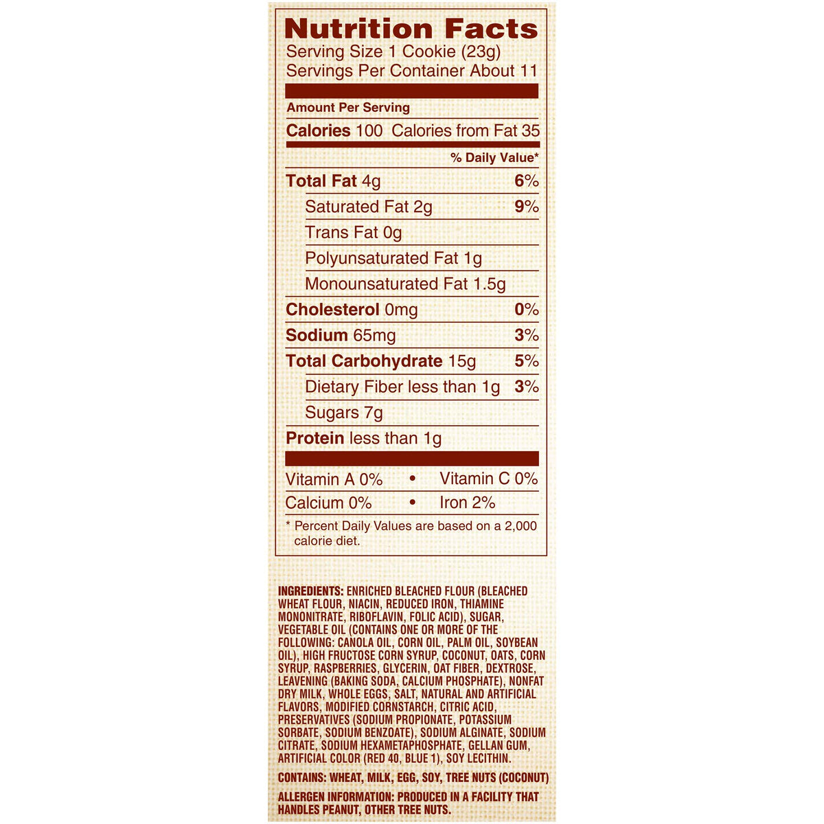 Archway Raspberry Filled Cookies (Pack of 4)
