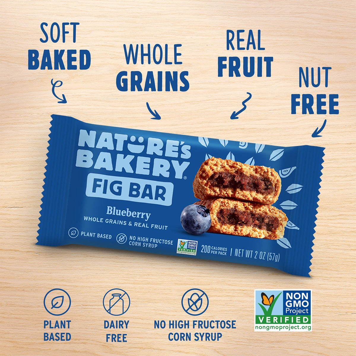 Nature's Bakery Blueberry Fig Bars, 2 Oz, 6 Ct