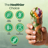 Gate to Nature Brown Rice Paper (Large 8.5 in) Vegan Roll Low Carb Rice Paper For Spring Roll Wrappers Gluten Free Dumpling & Won Ton Wrappers,