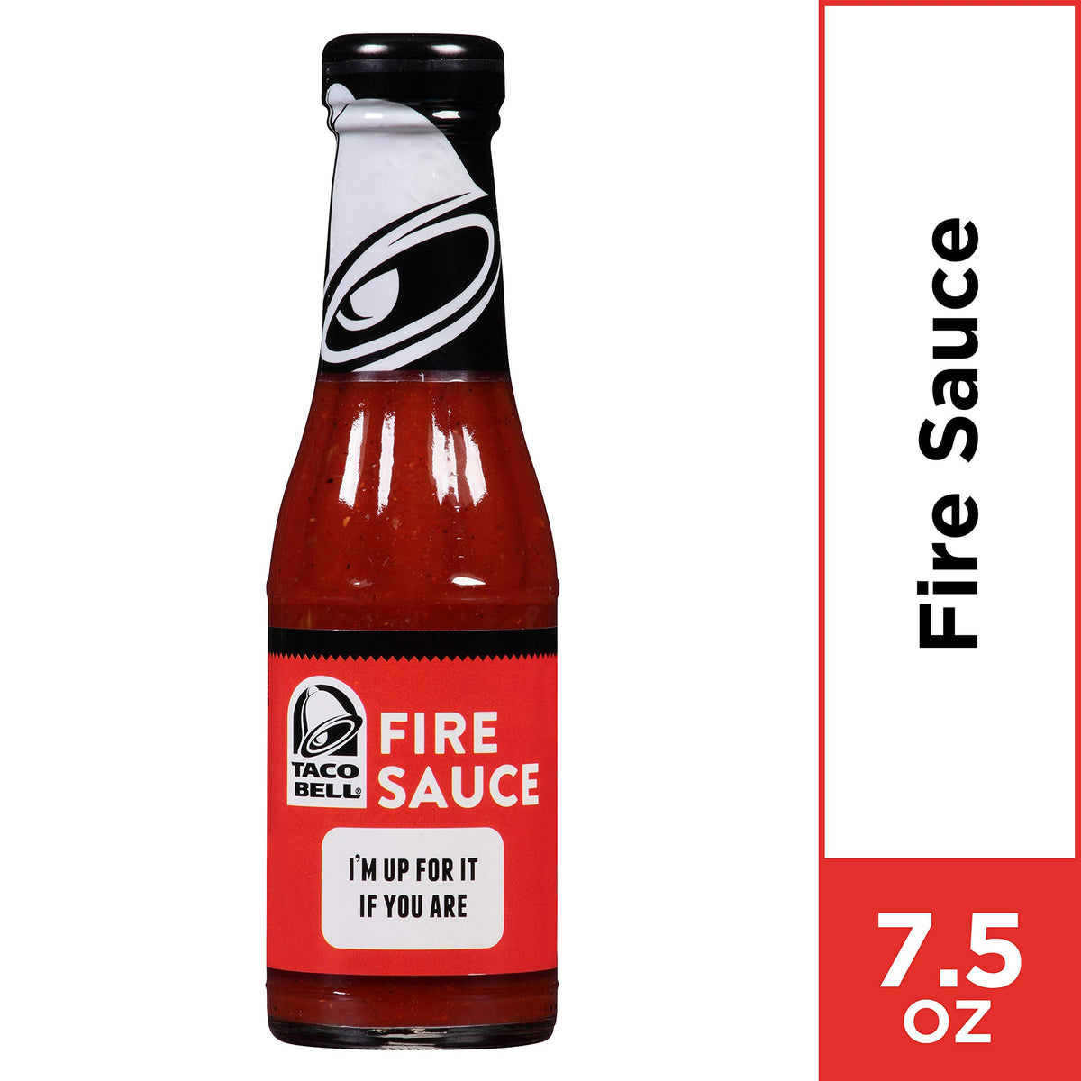 Taco Bell Fire Sauce Glass Bottle, 7.5 OZ 3-pack