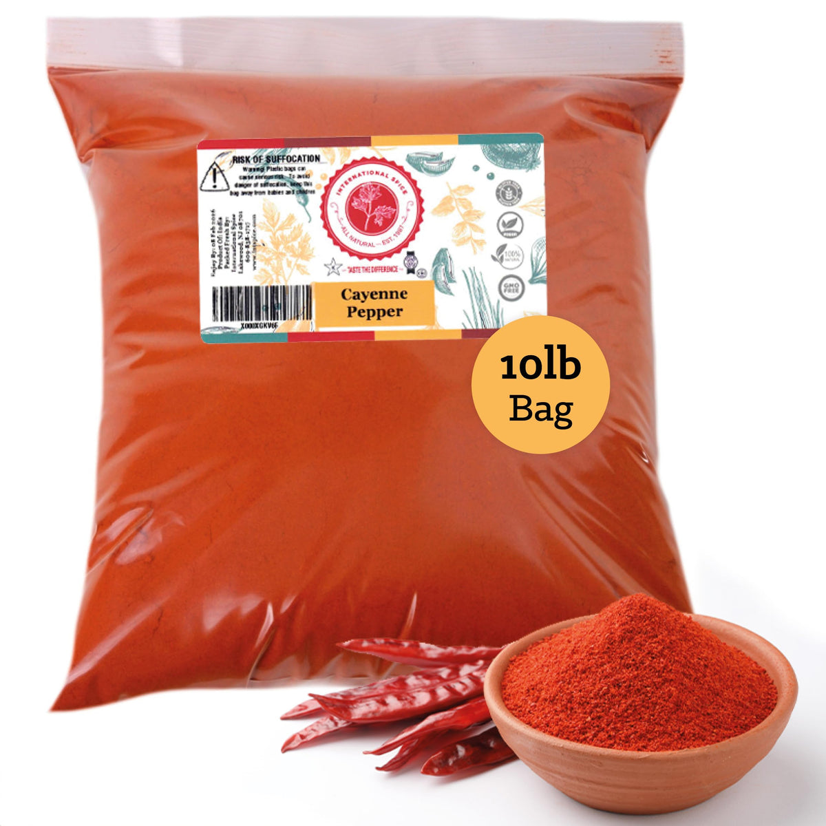 Cayenne Pepper 10 lb by International Spice