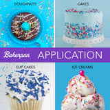 Bakerpan Blue and White Jimmies Sprinkles - 4.3 Ounces Sprinkles for Cake Decorating - Edible Blue Sprinkle for Cupcakes, Ice Cream, Cake Decorations