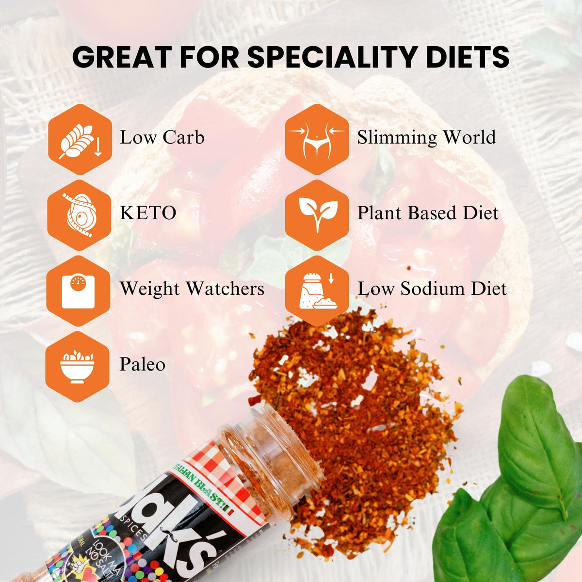 DAK's Spices Blackened Mouth Watering Seasoning Blend | 100% Salt Free | Premium & Healthy Seasoning | MSG Free, Preservative Free, Potassium Chloride