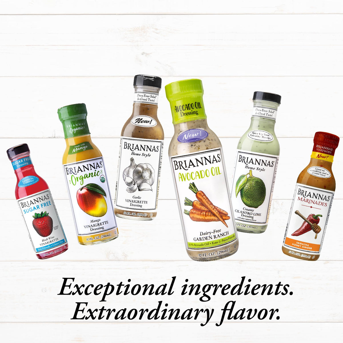 BRIANNAS - Home Style Asiago Caesar Dressing - Fine Salad Dressing made with Premium Ingredients - Gluten Free and Low Sugar Dressing - 32 oz. Bottles