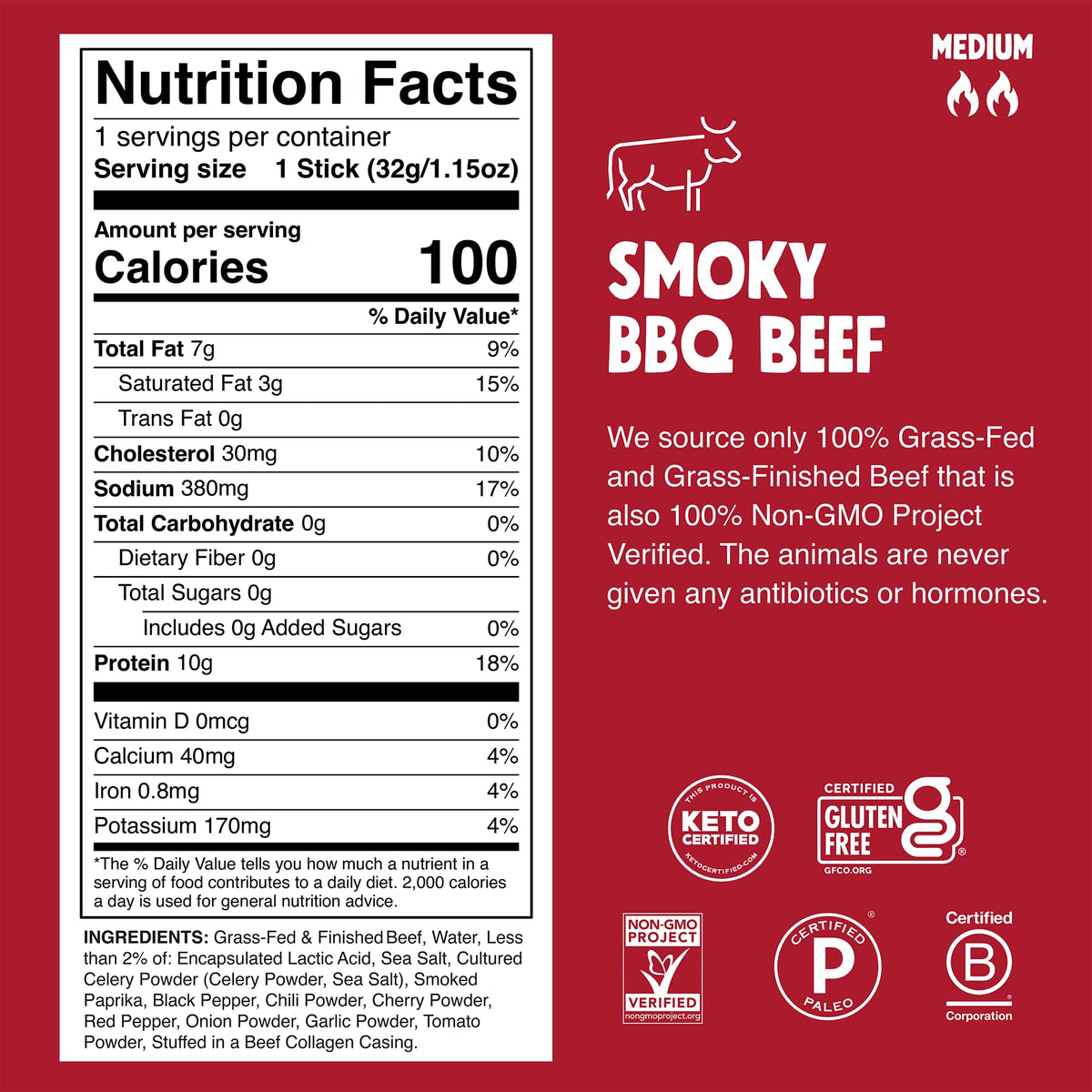 Chomps, Smoky Bbq Beef Sticks, 1.1 Ounce, 8 Count