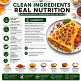Nutmeg State Nutrition - High Protein Bacon Cheese Omelette Mix, 15g Protein, 90 Calories, 1g Sugar, 2.5g Fat, 7 Servings Per Box