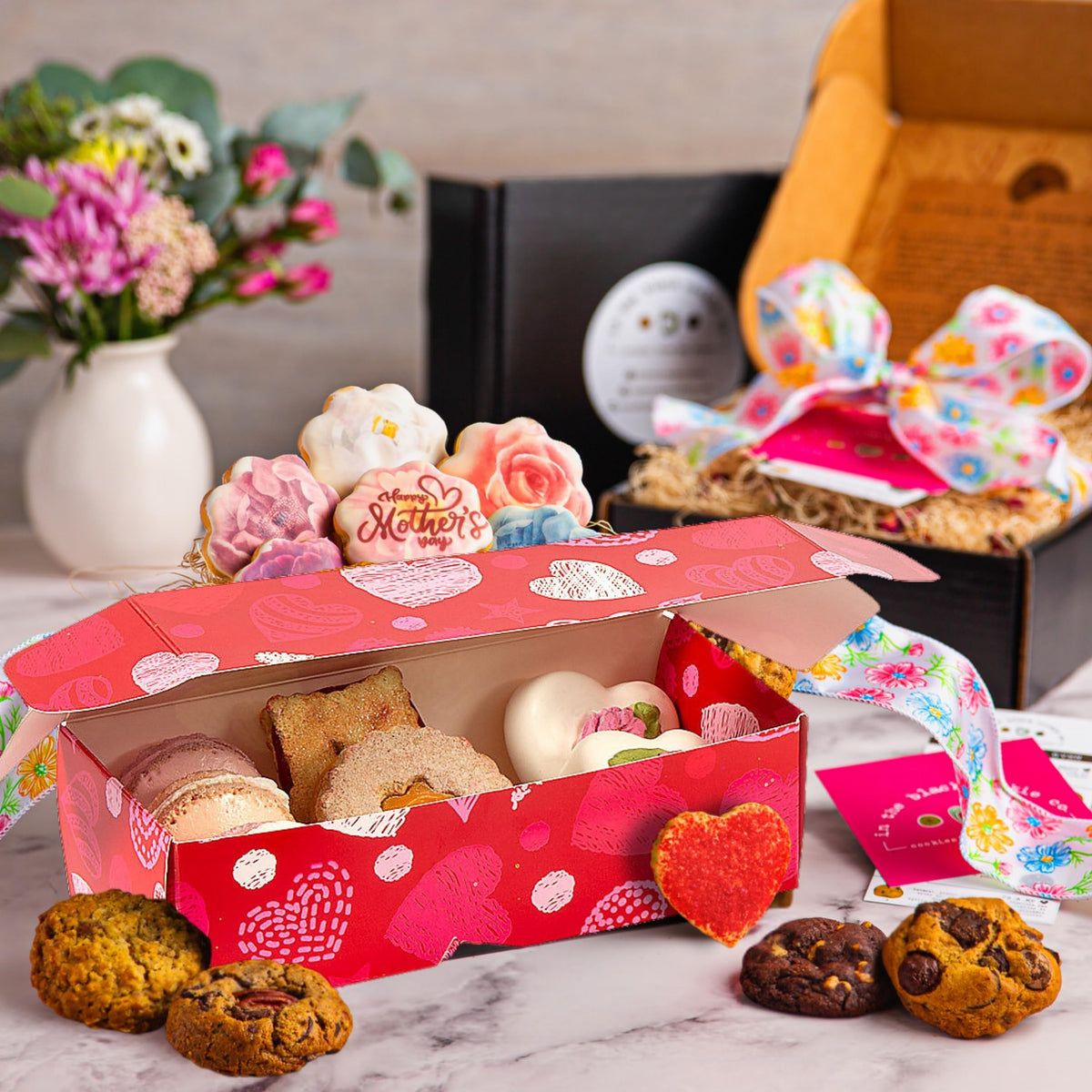 Valentine’s Day Cookie Boxes - Party Supplies - 12 Pieces