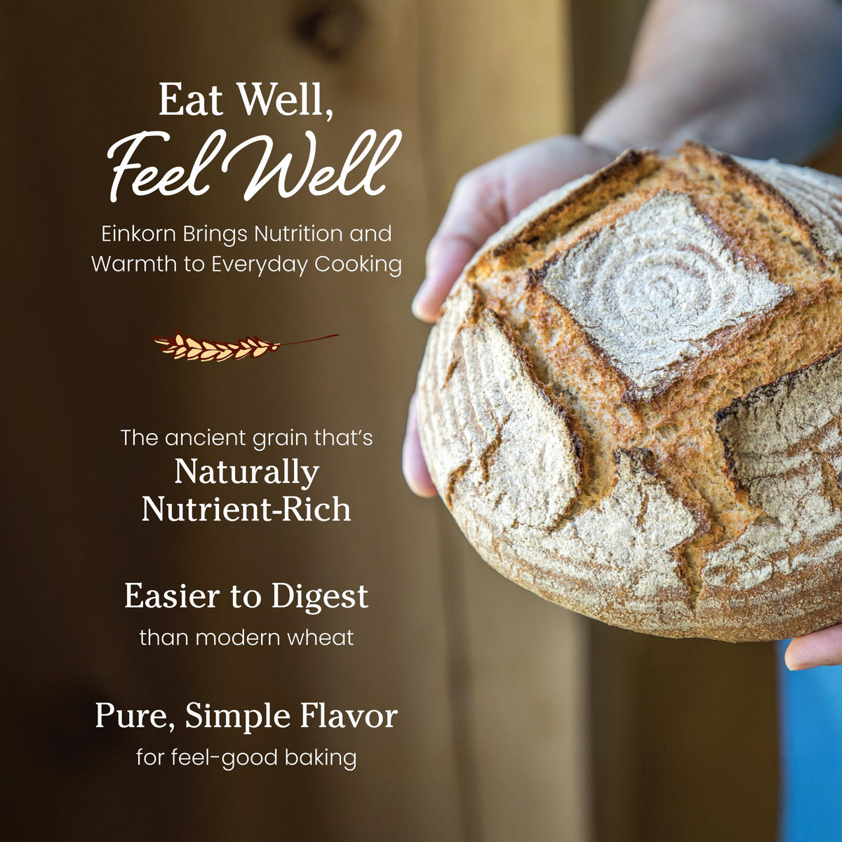 Jovial Organic Einkorn Whole Wheat & Unbleached All Purpose Flour - Bread Baking Flour for Sourdough, High Protein, Non-GMO, Organic Pizza & Pasta