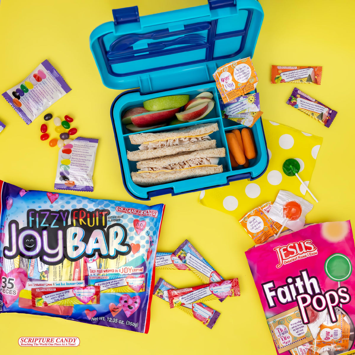 Scripture Candy, Faith Pops Individually Wrapped Lollipop Bag 6.3 Ounce, 20 Pieces
