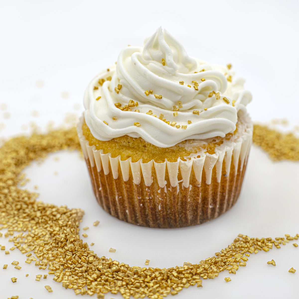 Bakerpan Pearlized Sugar Sprinkles for Baking - 5 Ounce - Sparkling Gold Decorating Sugar Crystals for Cookies, Cake Pops, Ice Cream (Made in USA)