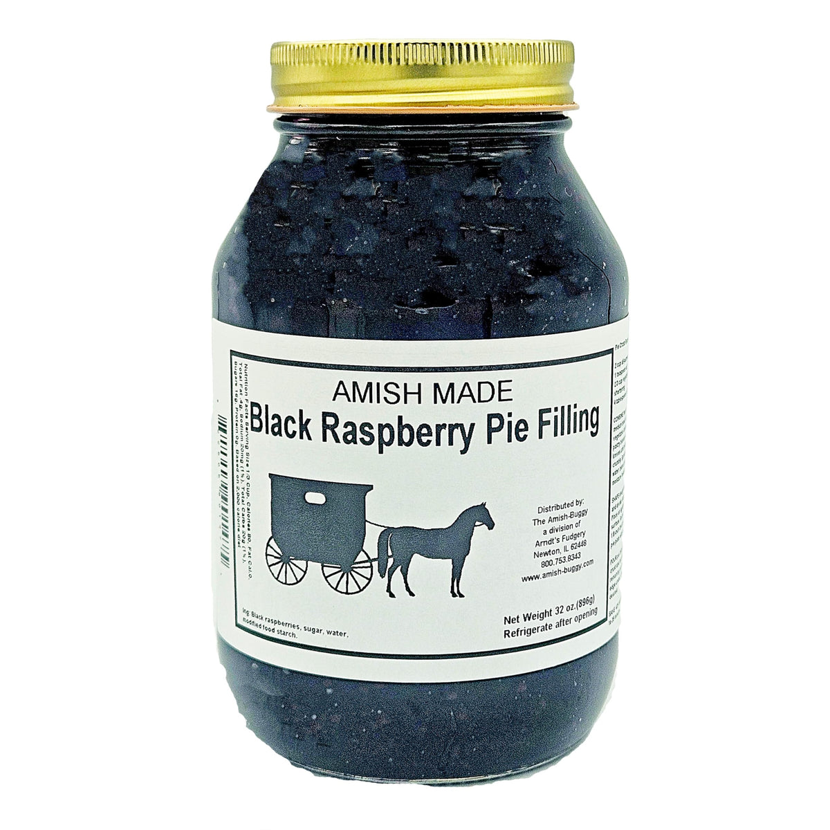 Amish Pie Filling and Topping (Black Raspberry 1-Jar)