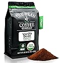 The Bean Organic Coffee Company Vanilla Bean, Medium Roast, Ground Coffee, 16-Ounce Bag,Café molido tostado organico