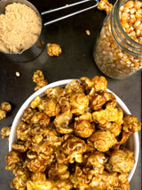 Signature Popcorn - 1-Gallon Gold Chicago Skyline Reusable Bucket Tin, Half Caramel and Half Cheddar Gourmet Popcorn, Gluten-Free Snack, Holiday