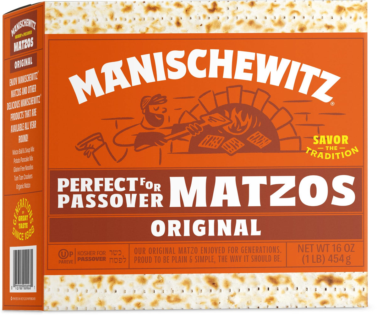 Manischewitz Passover Matzos Crackers, 1 LB | Fresh and Crispy Matzah