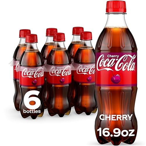 Coca-Cola Cherry Soda Soft Drink, 16.9 fl oz, 6 Pack