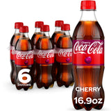 Coca-Cola Cherry Soda Soft Drink, 16.9 fl oz, 6 Pack