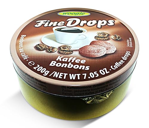 German Fine Drops Sanded Coffee Candy Tin 200gr (Kaffeegeschmack) (8 pcs)