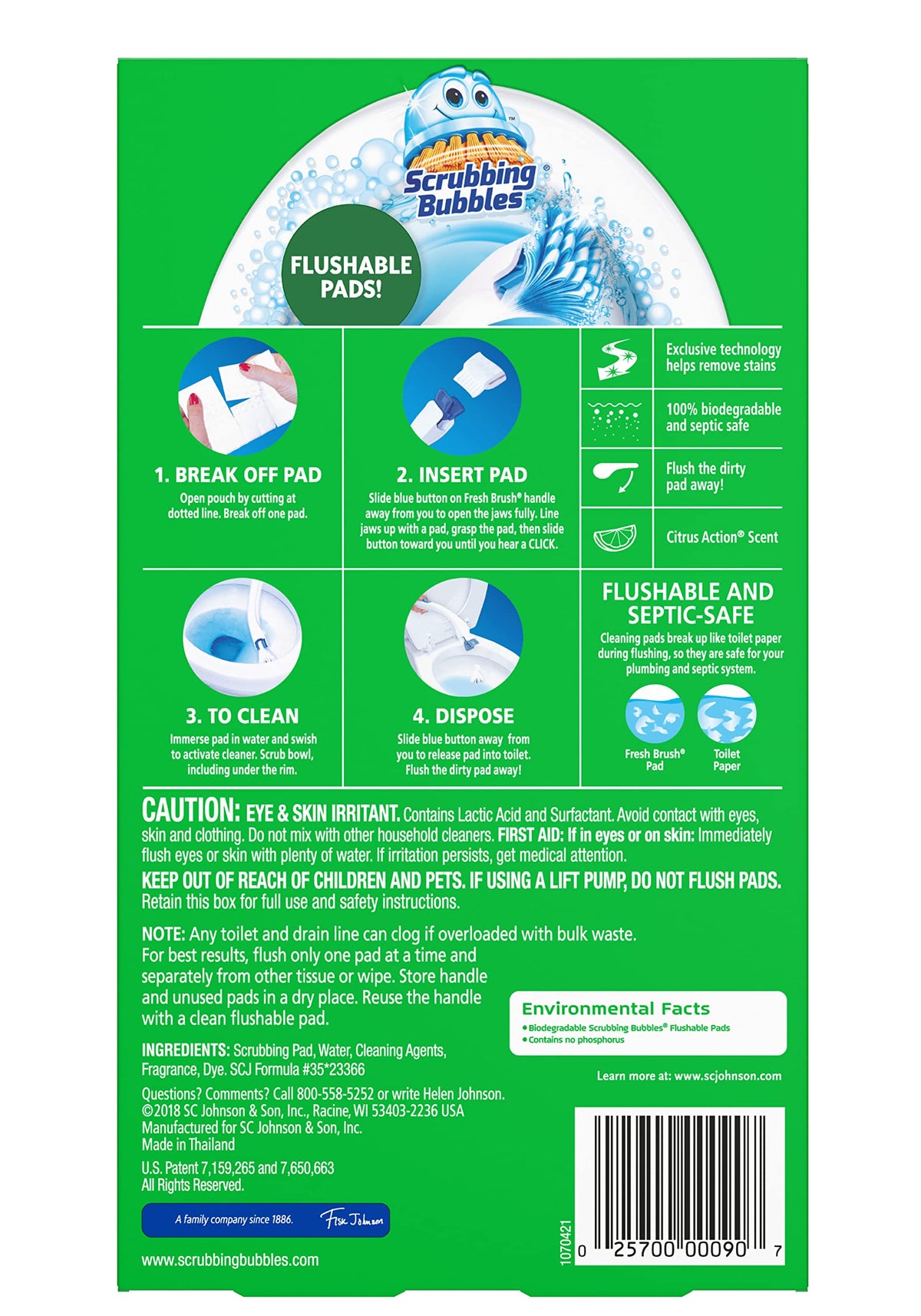 Scrubbing Bubbles Fresh Brush Flushable Refill 12 Ct