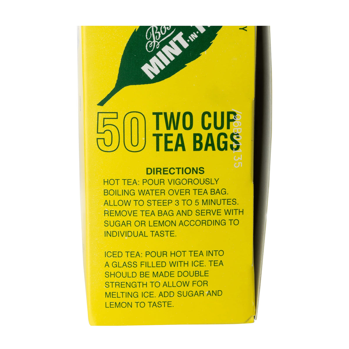 Boston Tea Mint-In-Tea, 50-Count Boxes (Pack of 6)