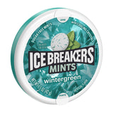ICE BREAKERS Wintergreen Sugar Free Mints Tin, 1.5 oz