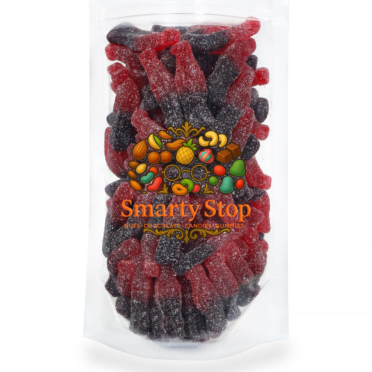 Smarty Stop Sour Cola Bottle Gummy Candy (1 Pound, Cherry)