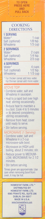 Wheatena Toasted Wheat Cereal, 20-Ounce Boxes (Pack of 4)