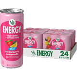 V8 Energy Diet Strawberry Lemonade Juice Energy Drink, 8 fl oz Can (6 Pack) (Case of 4)