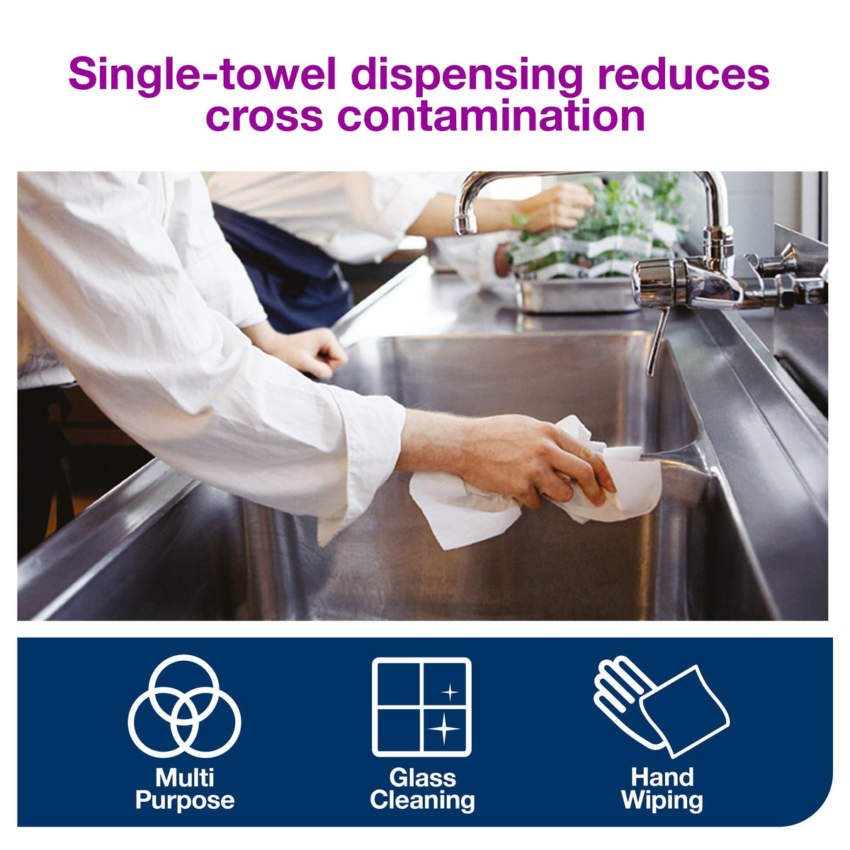 Tork Centerfeed Paper Towel White M2, High Absorbency, 6 x 610 Sheets, 121202