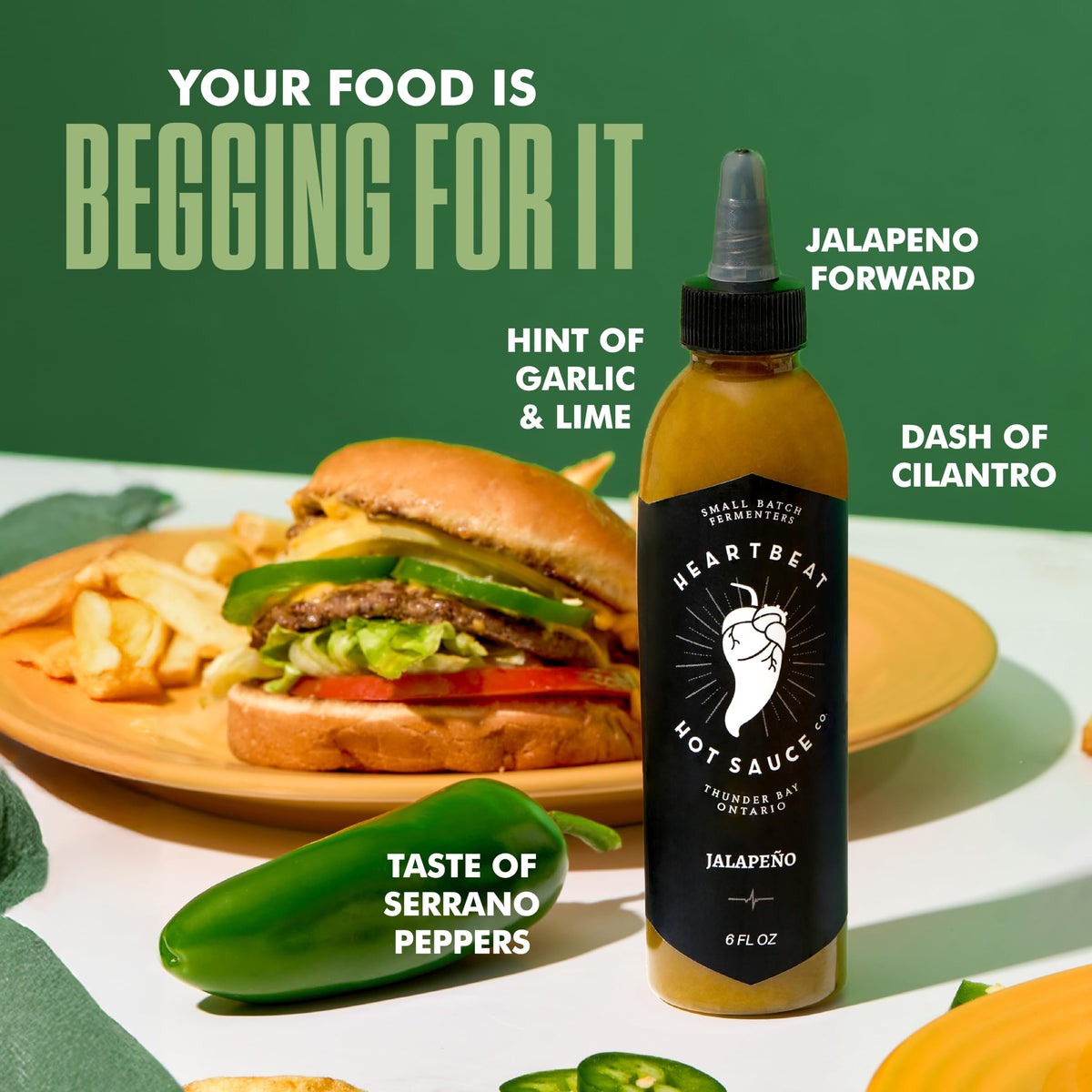 Heartbeat Hot Sauce Co. | Jalapeno 6 oz. 3 pack