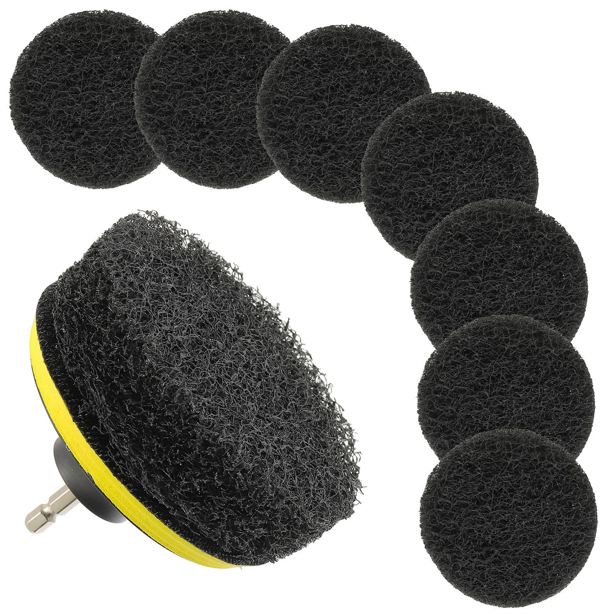 EPLZON 4 Inch Drill Brush Scrub Pads Cleaning Kit, 5X Faster Cleaning, Reusable Double Sided Scrub Pad for Bathroom Shower Tub Tile Grout Kitchen