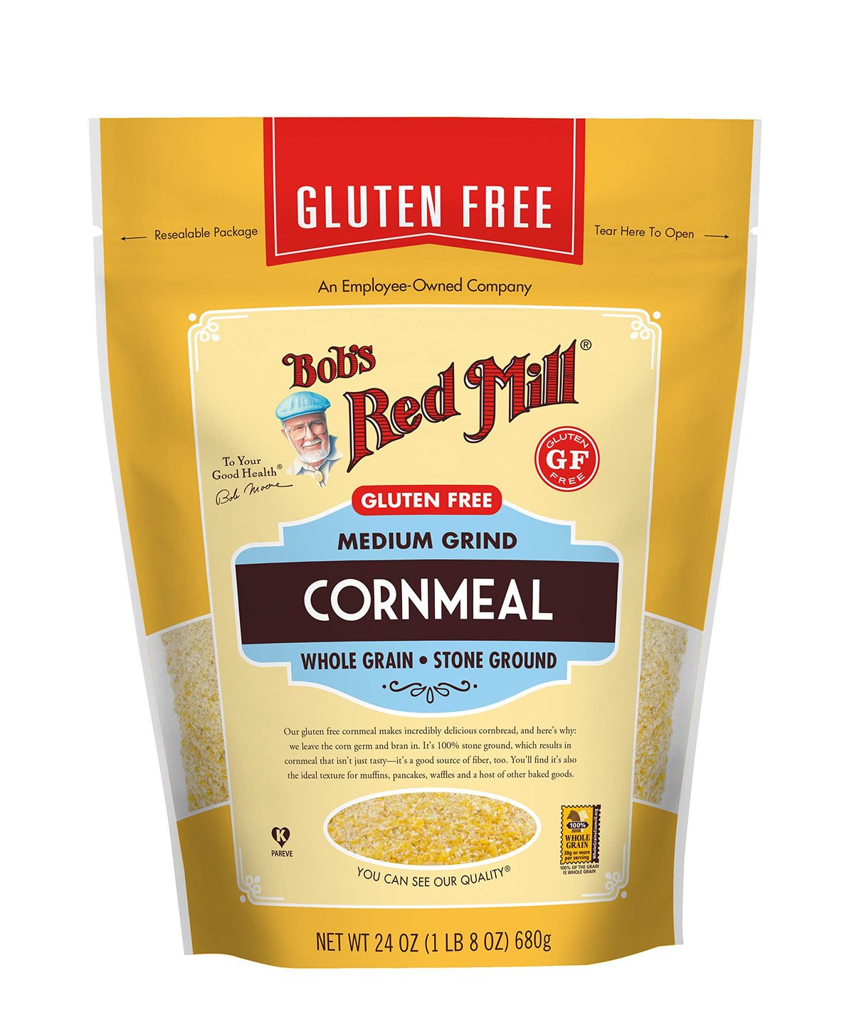 Bob's Red Mill, Corn Meal, Gluten Free, 24 Ounce (Case of 4)