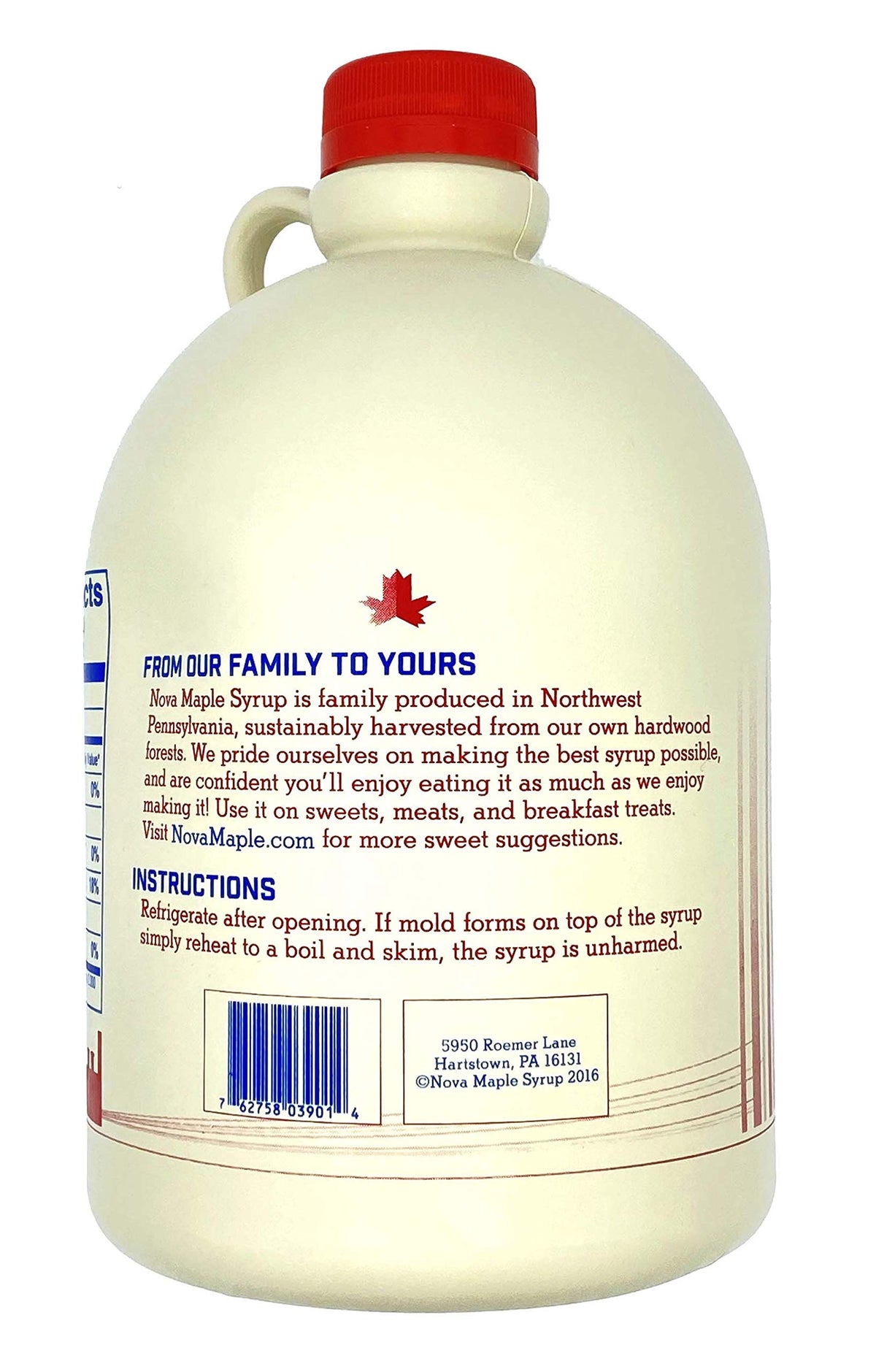 Nova Maple Syrup - Pure Grade-A Maple Syrup (Gallon)