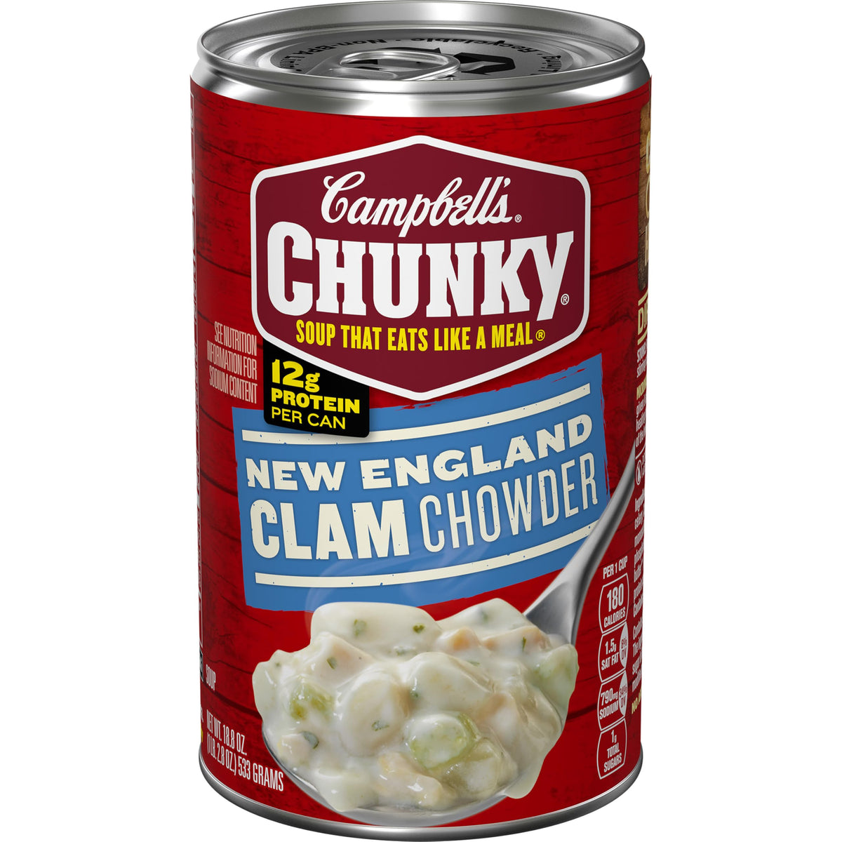 Campbell's Chunky Soup, New England Clam Chowder, 18.8 Oz Can