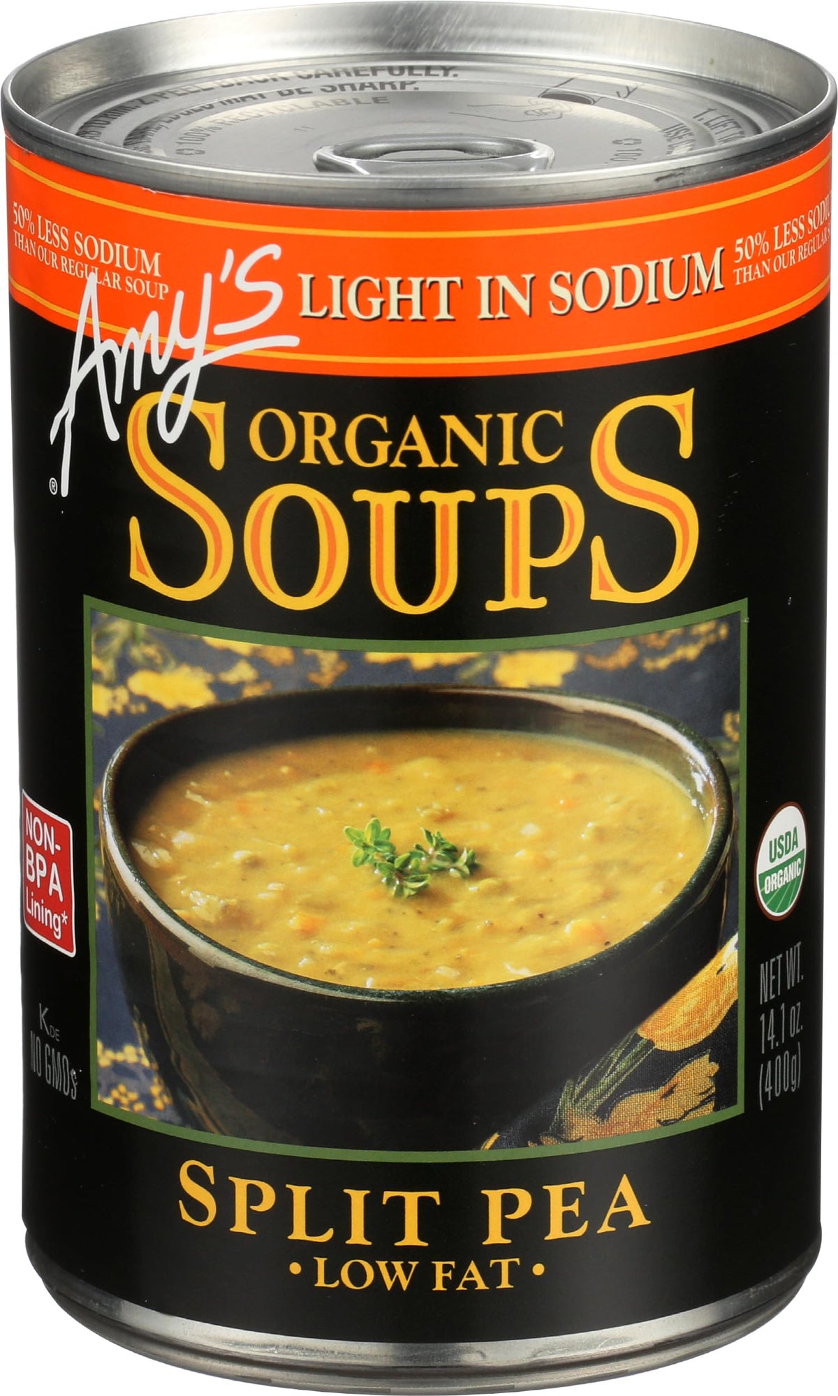 Amys, Soup Split Pea Low Sodium Organic, 14.1 Ounce