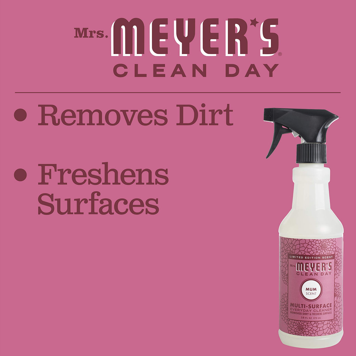 MRS. MEYER'S CLEAN DAY All-Purpose Cleaner Spray, Mum, 16 Fl oz