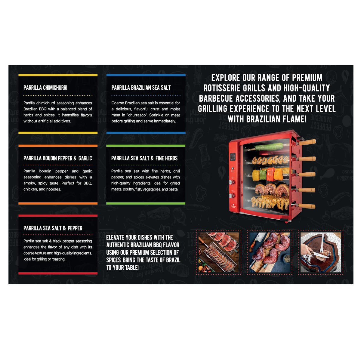 Brazilian Flame Parrilla Seasoning - Parrilla Sea Salt & Fine Herbs - 15.9oz