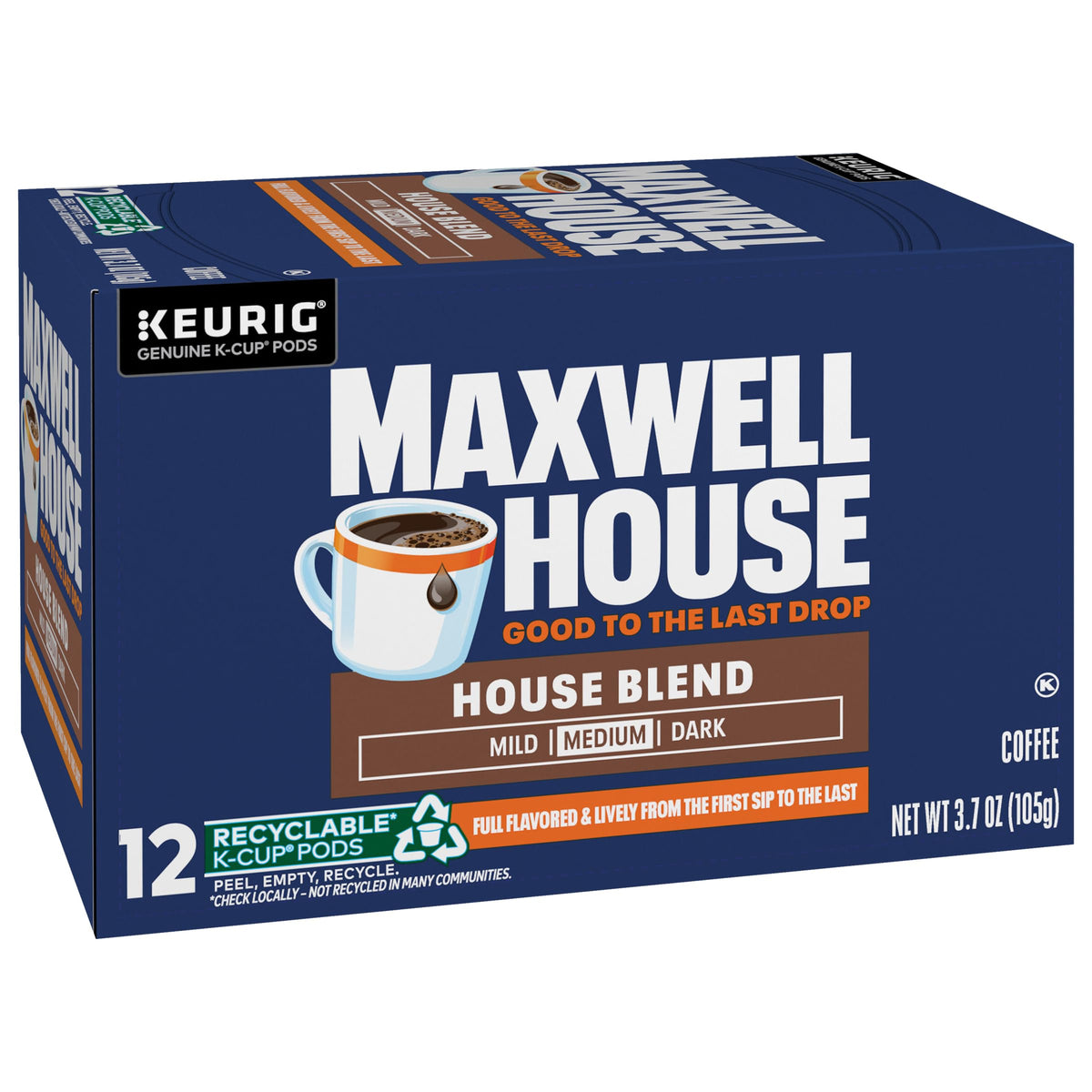 Maxwell House Blend Coffee K Cup Single Serve, 24 Count