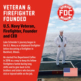 Fire Department Coffee - Gives Back to Firefighters - Bold & Smooth Shellback Espresso Coffee Beans - Roasted in the USA - Veteran Owned - 12 oz