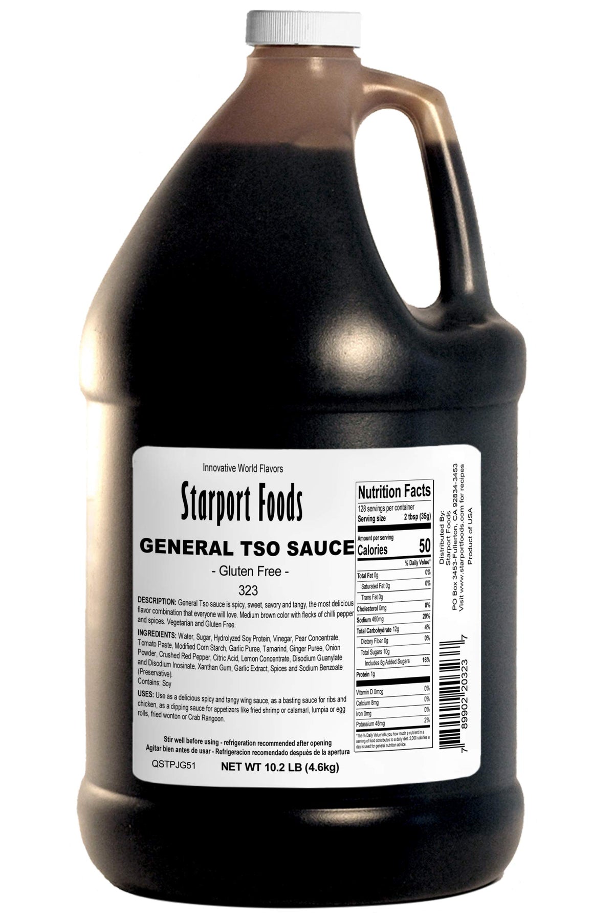 Starport Foods General Tso Sauce - Gluten Free, Vegetarian1 gallon, NET WT 10.2 LB, (163 OZ)