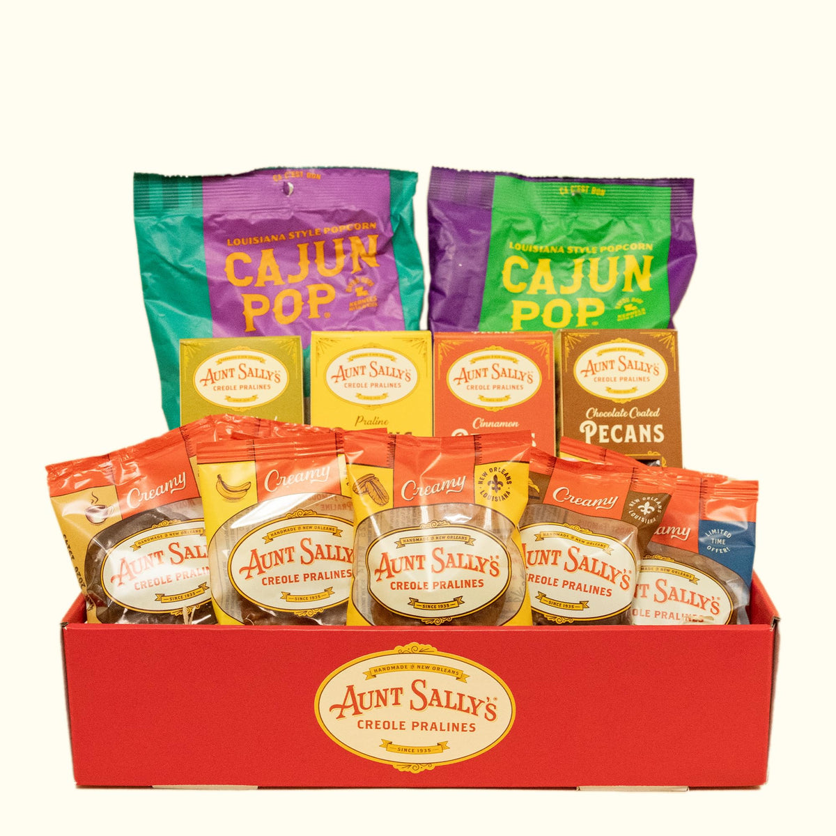 Aunt Sally's Pralines- Big Easy Gift Basket- Assorted New Orleans Food- New Orleans Most Famous Pralines