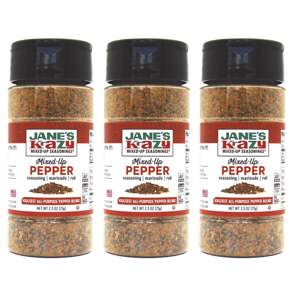 Janes Krazy Mixed Up Pepper, 2.5 oz (Pack of 3)