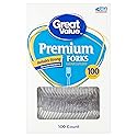 Great Value Pack Premium Disposable Plastic Forks, 100ct (1)