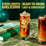 Wandering Bear Straight Black Organic Cold Brew Coffee On-the-Go - Extra Strong, Bold, Smooth, Unsweetened, Shelf-Stable, Ready to Drink, 100% Organic