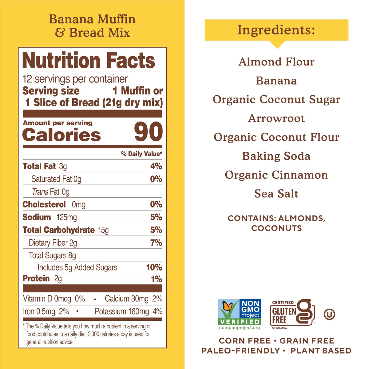 Simple Mills Almond Flour Baking Mix, Gluten Free Banana Bread Mix, Muffin Pan Ready, Made with whole foods, 3 Count (Packaging May Vary)