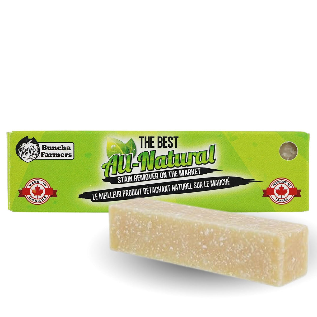 Buncha Farmers-The Best-100% All Natural, Biodegradable, Environmentally Friendly Stain Remover Stick (Made in Canada 1.76 oz)